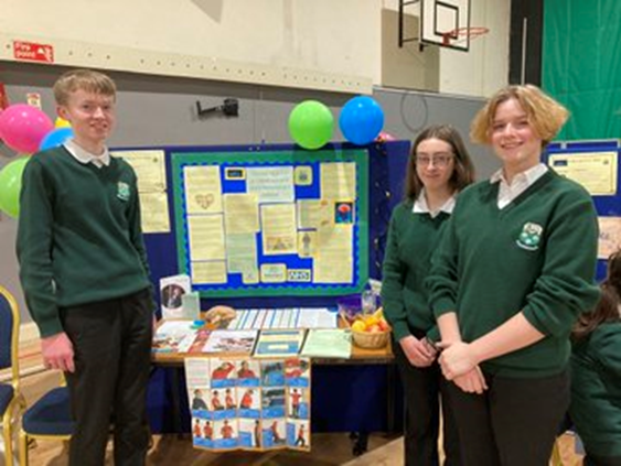 Students from Drumshanbo Vocational School exhibit their Brain Health Initiative at SciFest for National Science Week.